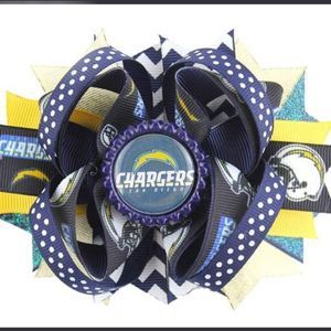 4.5 INCH NFL SAN DIEGO CHARGERS HAIRBOW
